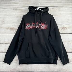 Grandeur x Ironlak Skate Hoodie Sweatshirt Mens XL Black Embroidered